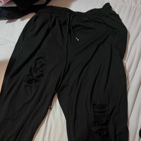 Pair of XL distressed with cuts, super soft and comfy lounge pants. Moving sale - Picture 1 of 2